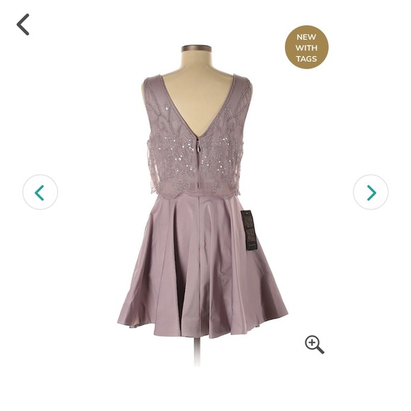 🌸bebe🌸 Bead & Sequin Flared Dress - Picture 4 of 7